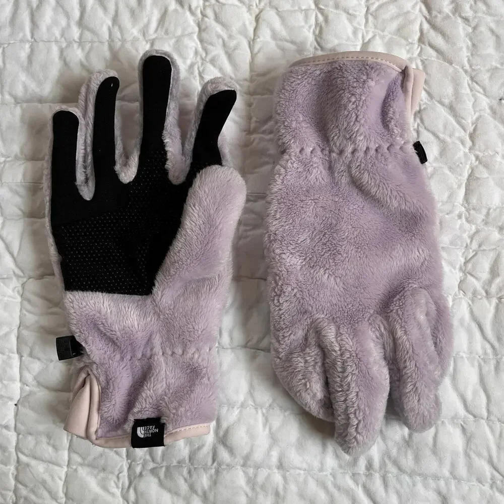 The North Face Womens Ostio Etip Purple Fuzzy Gloves M